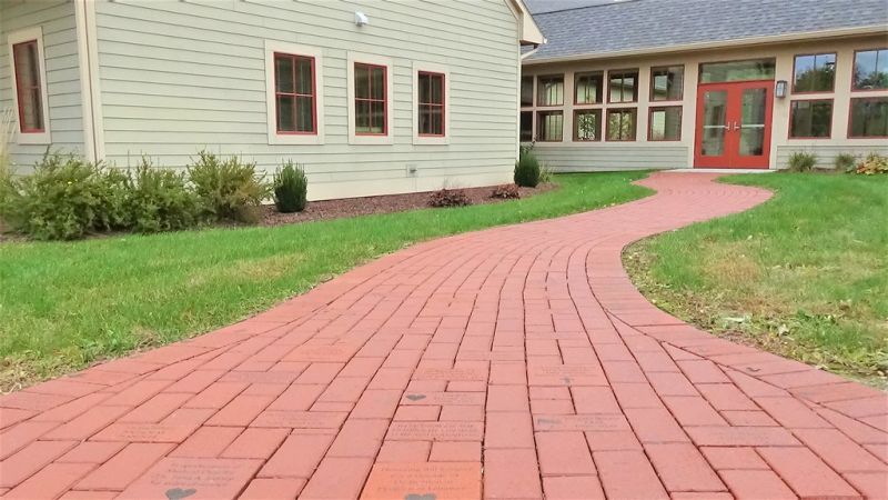 Hospice of Lenawee brick pathway